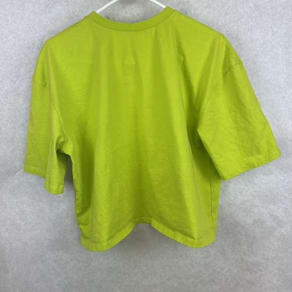 Nordstrom BP. Lime Green Boxy Cropped T-Shirt - Picture 2 of 5